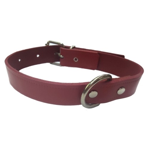 Laura Black Leather Dog Collar