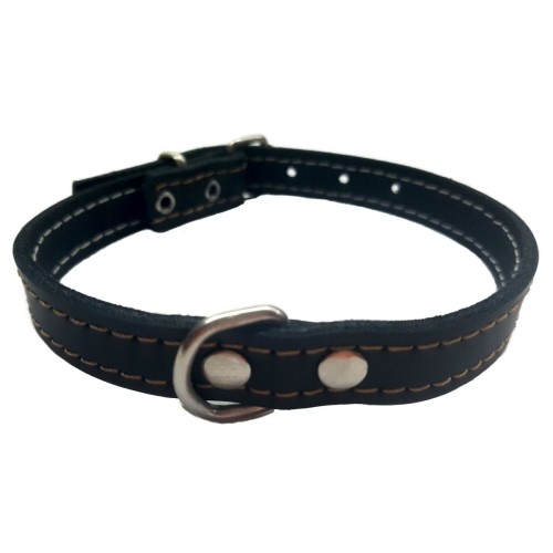 Laura Model 53 Black Leather Dog Collar 1.5x28cm