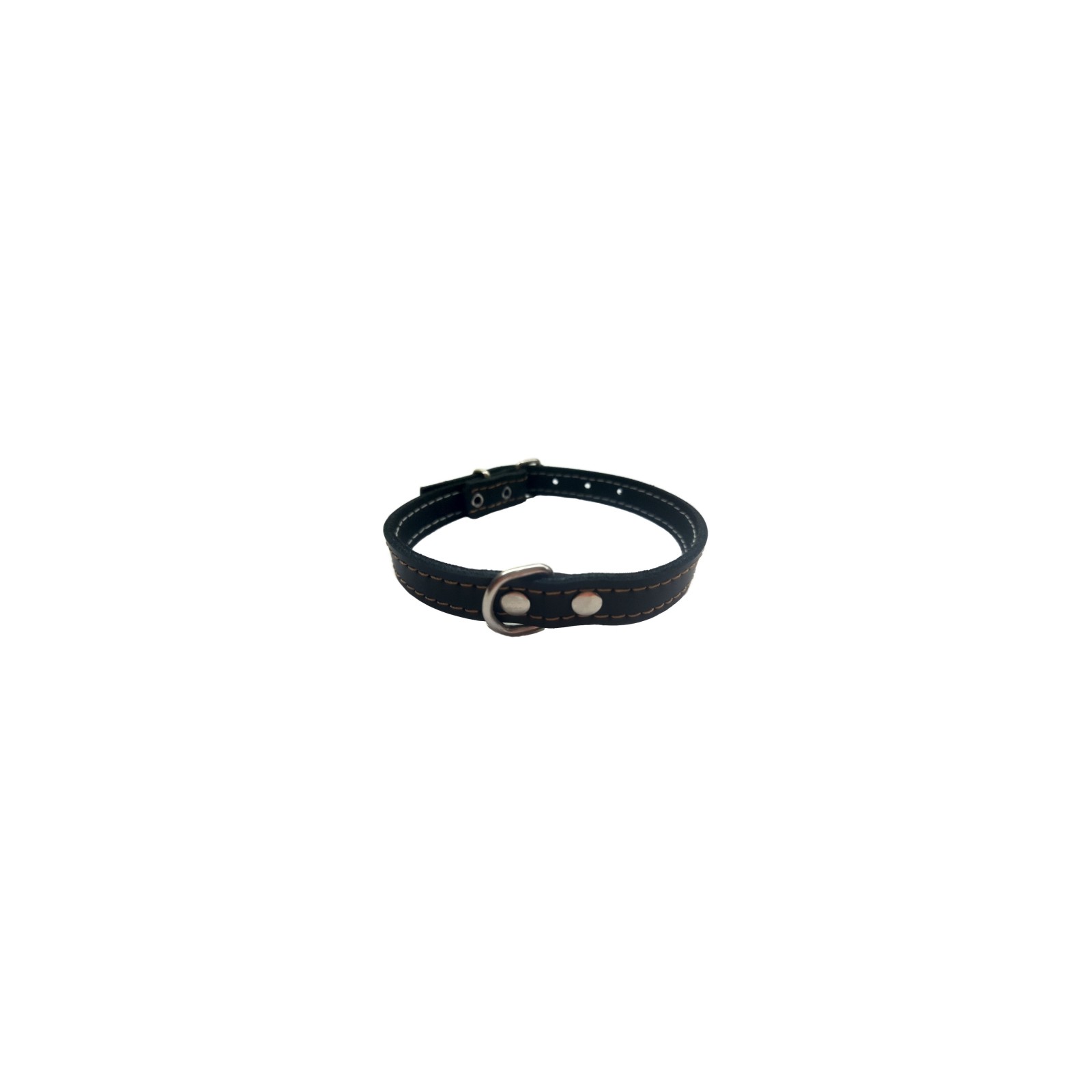 Laura Model 53 Black Leather Dog Collar 1.5x28cm