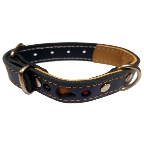 Collar Cuero Fantasia Negro