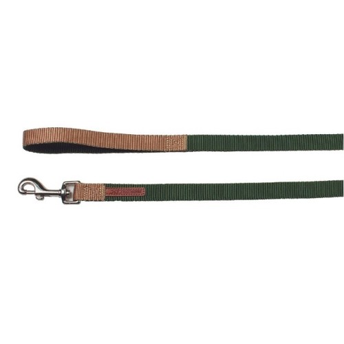 Double Premium Leash Green-Beige 120cm x 1cm