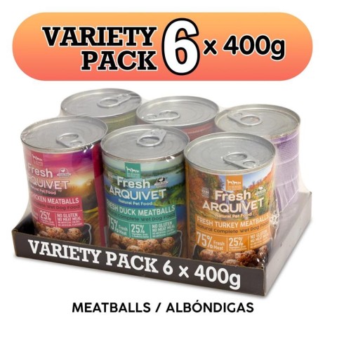 Arquivet Variety Pack Meatballs 6 Flavors for Dogs