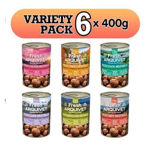 Arquivet Variety Pack Meatballs 6 Flavors for Dogs