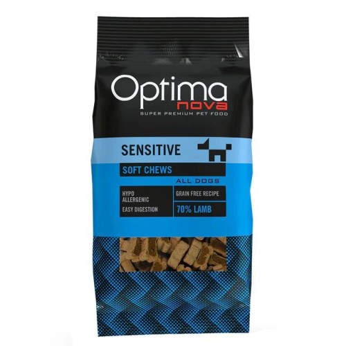 Snack Sensitive Cordero 150gr.optima Nova - Chews Deliciosos para Perros