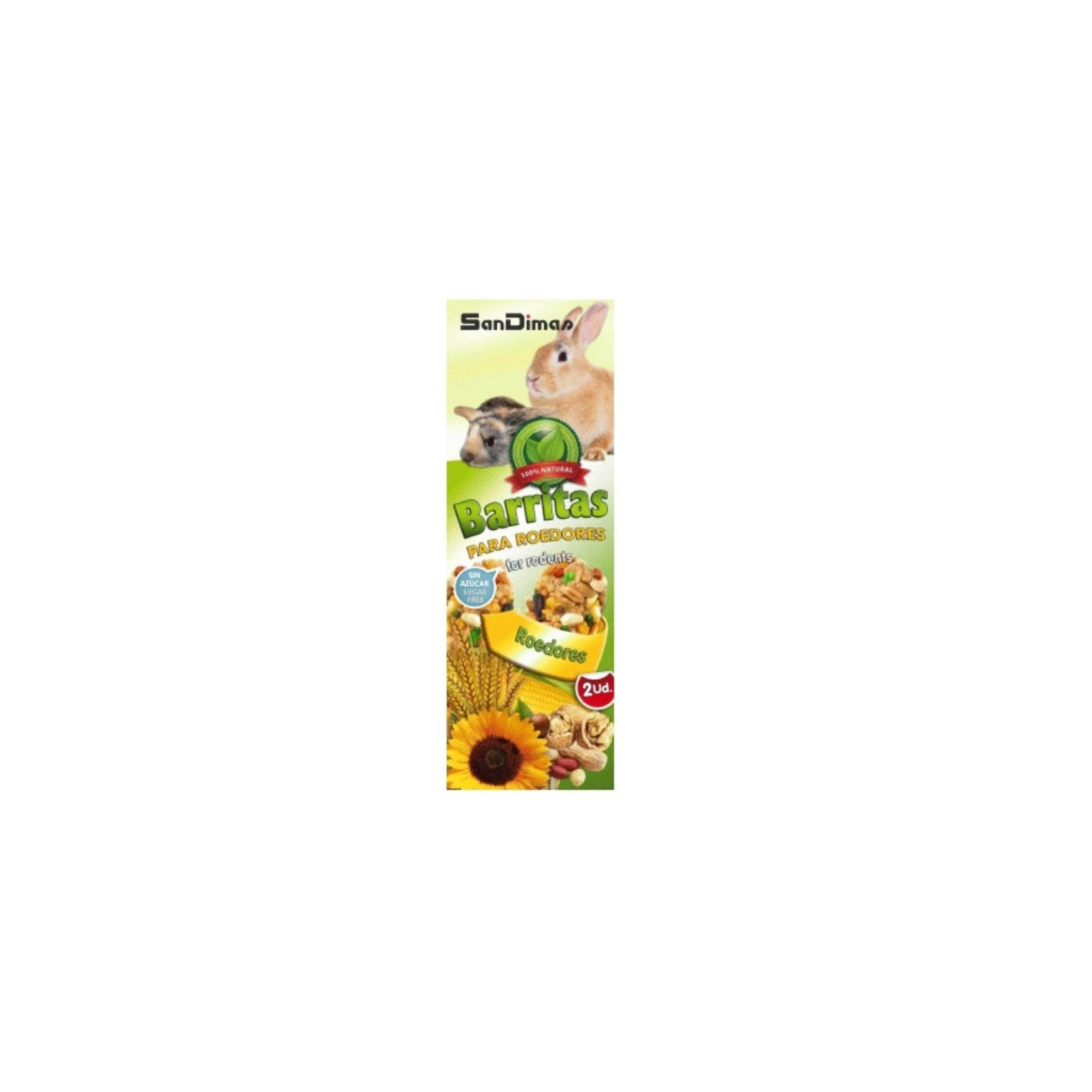 Barritas Roedores Nueces 90gr./2 Uds. Snacks