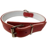 Comfort Black Leather Collar for Medium Dogs