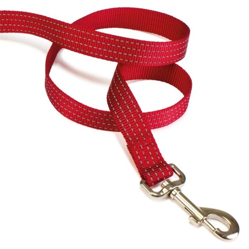 Correa de Nylon Sólido Roja para Perros