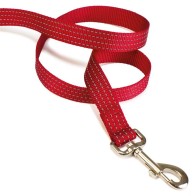 Correa de Nylon Sólido Roja para Perros