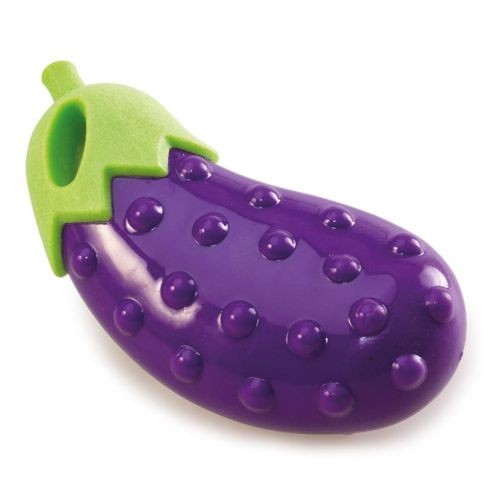 Eggplant Toy with Sound for Dogs 14cm