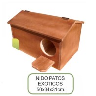 Nido de Madera para Patos Exóticos 50x34x31cm