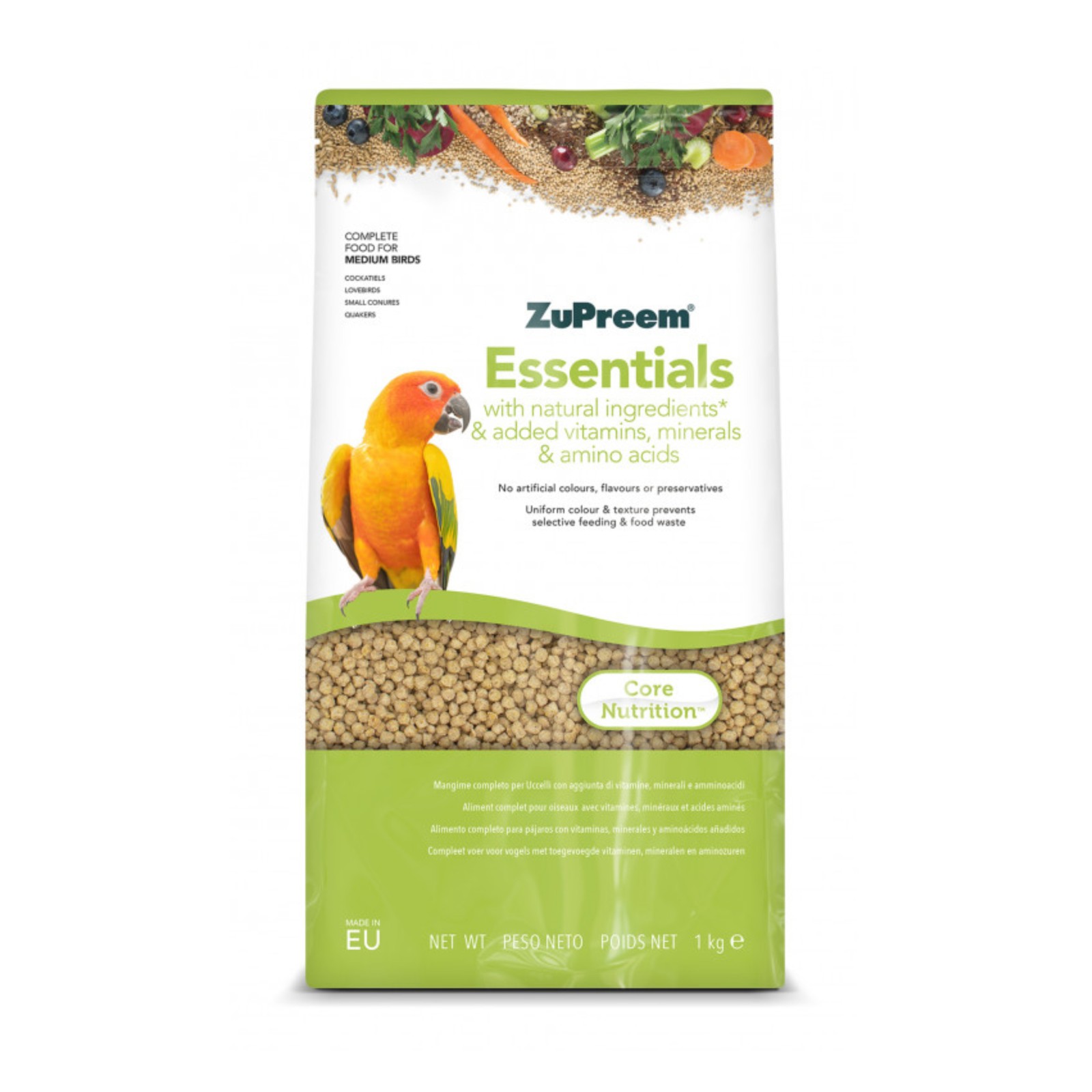 Alimento Completo ZuPreem Essentials M 1 Kg para Ninfas