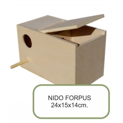 Nido de Madera para Aves Forpus