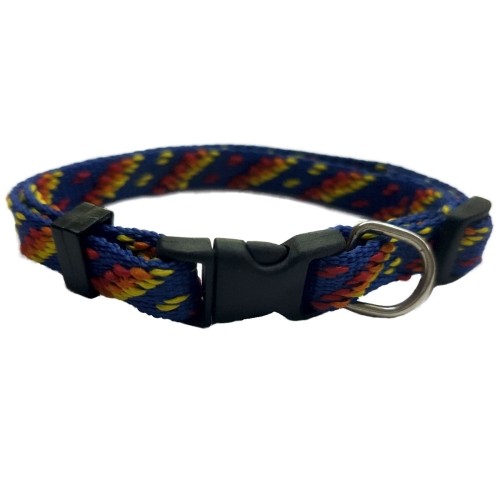 Collar Nylon Azteca Negro para Perros Cómodo y Duradero