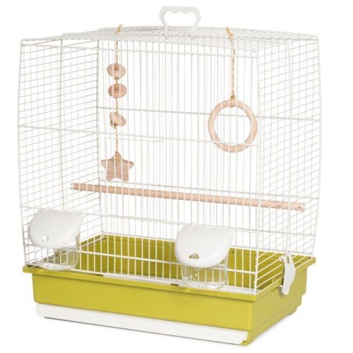 Cream and Olive Bird Cage 641 for Small Birds