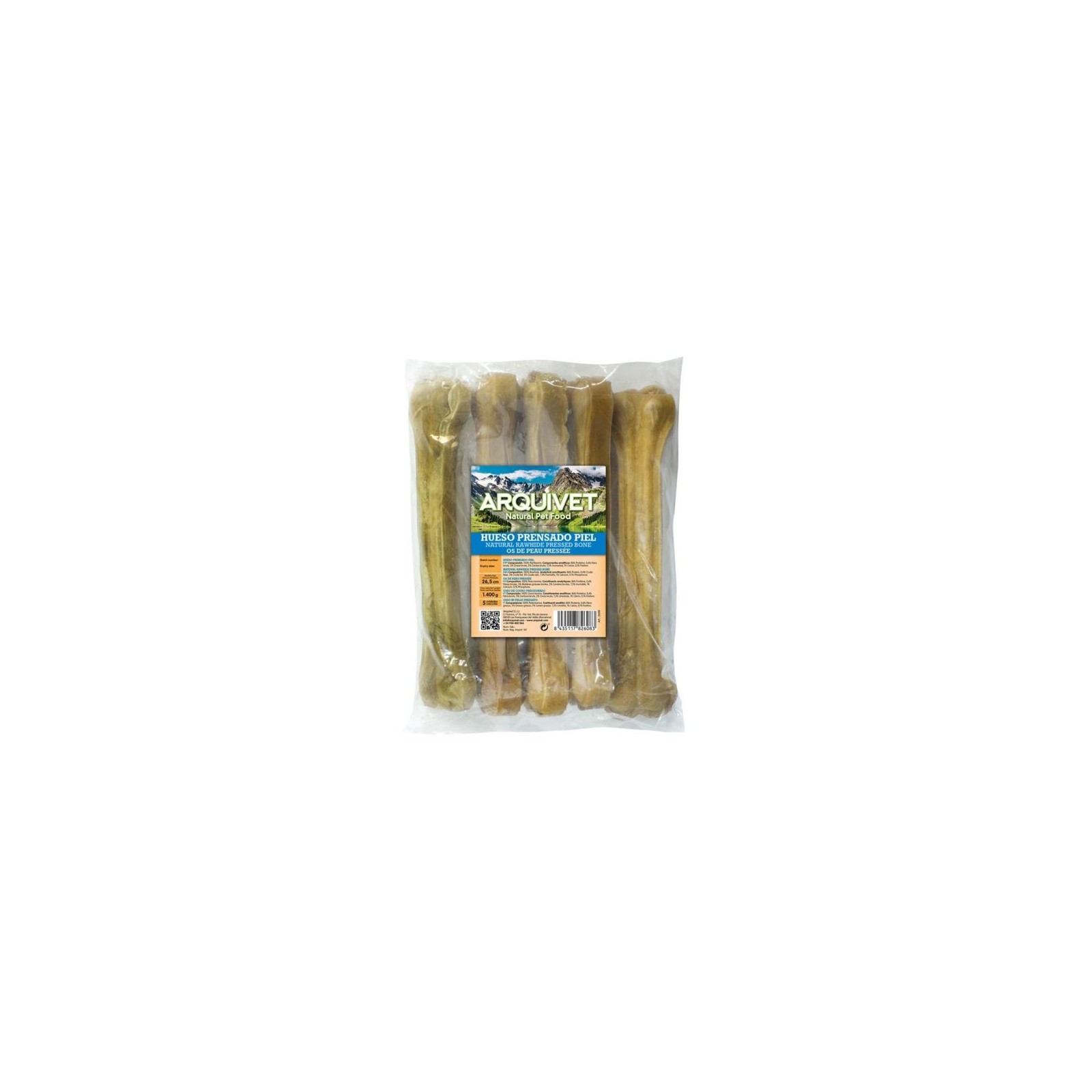 Pressed Skin Bones 26 cm - Pack of 5