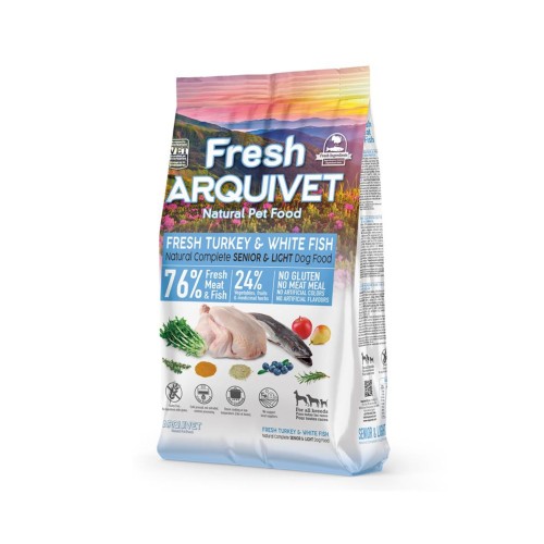 Arquivet Fresh Senior Light Turkey & White Fish 2.5 Kg