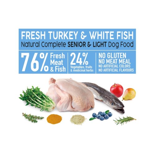 Arquivet Fresh Senior Light Turkey & White Fish 2.5 Kg