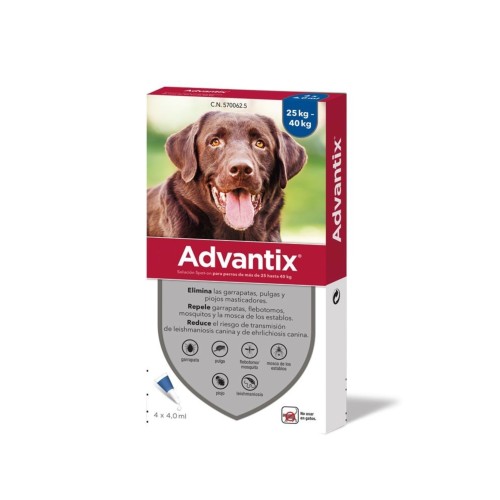 Advantix 4 x 4.0ml - Tratamiento Integral para Pulgas y Garrapatas