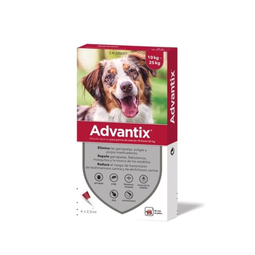 Advantix Solución Spot-On para Perros 10-25Kg