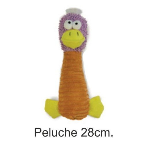 Orange Plush Duck 27cm for Dogs