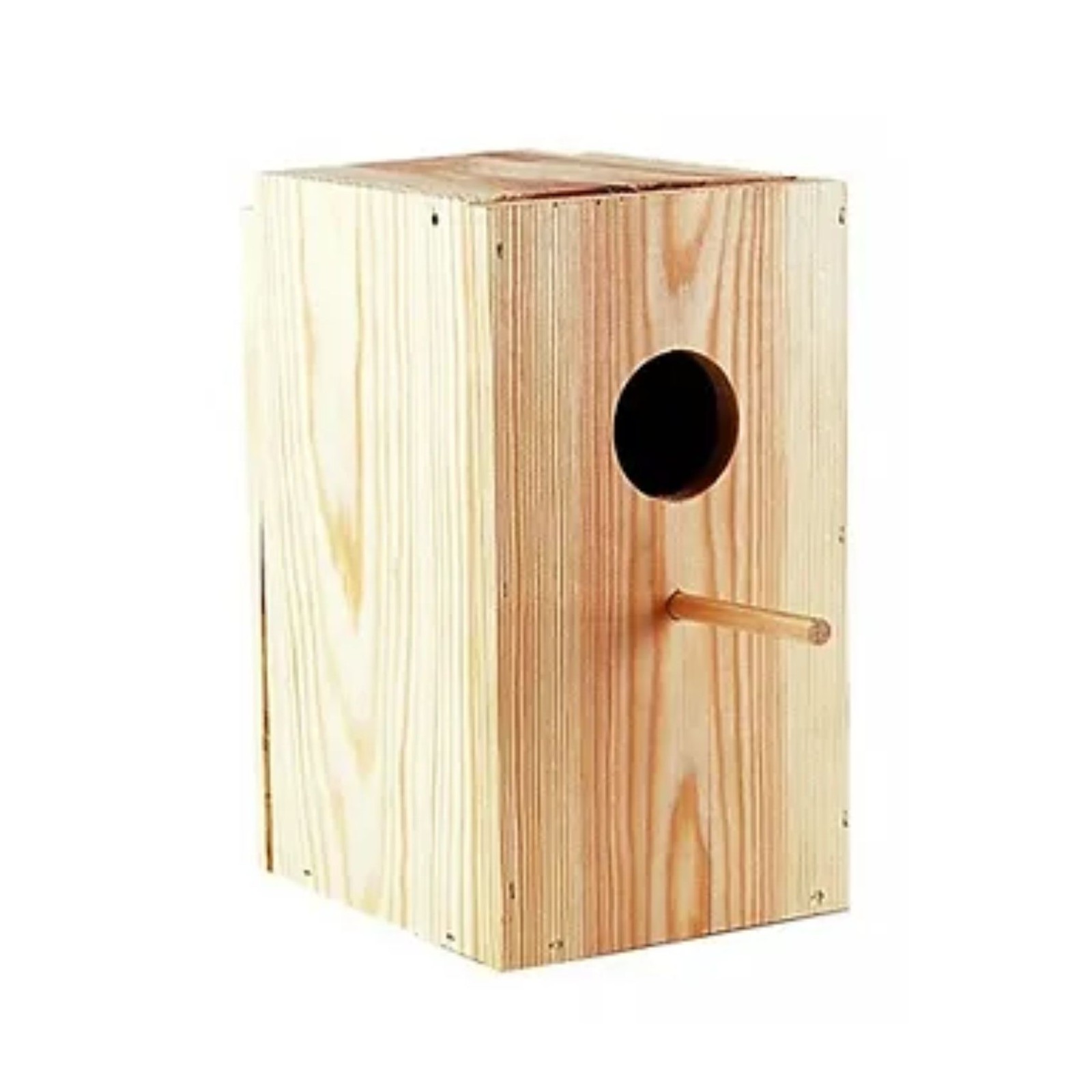 Wooden Nest for Lovebirds Vertical Design