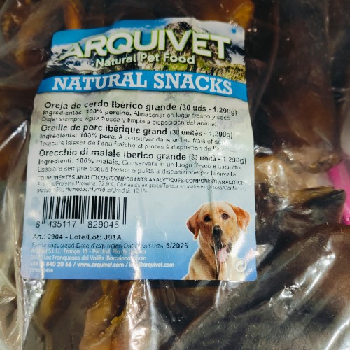 Medium Iberian Pig Ears Treats for Dogs 30pcs