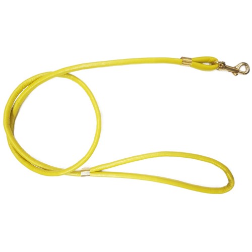 Simulated Leather Leash 8x1000mm Yellow