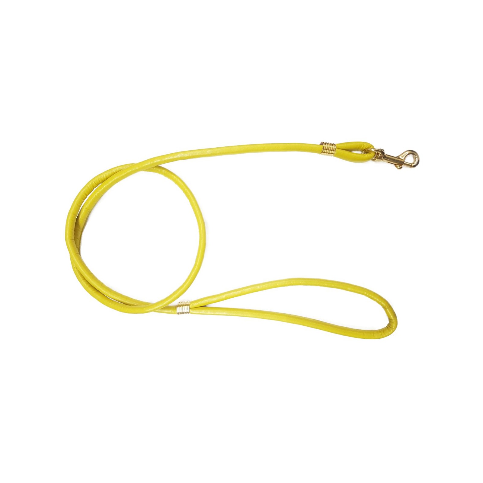 Simulated Leather Leash 8x1000mm Yellow