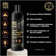 Natural Insect Repellent Shampoo for Horses Menforsan 1L