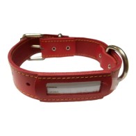 Collar Cuero Buzon Natural 50x3cm Accesorio Durable para Mascotas