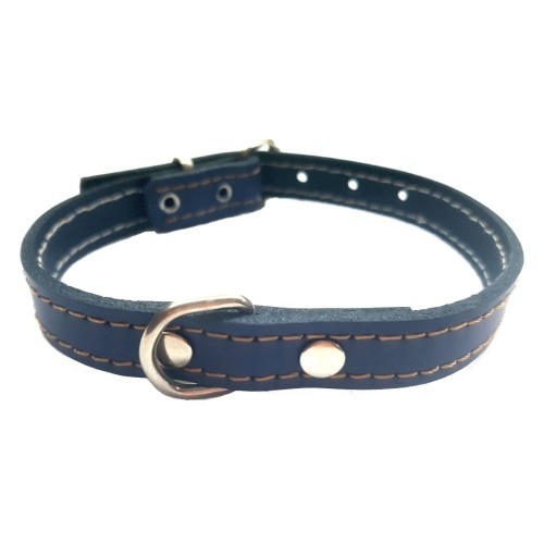 Collar de Cuero Azul Laura Mod. 53 para Perros