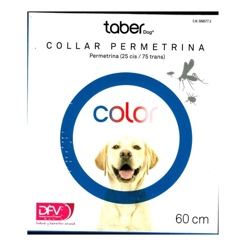 Collar Taberdog Permetrina 40cm. Azul