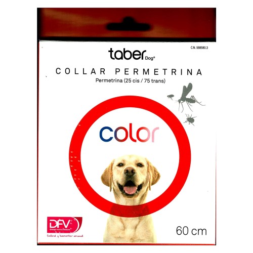 Collar Taberdog Permetrina 40cm. Azul