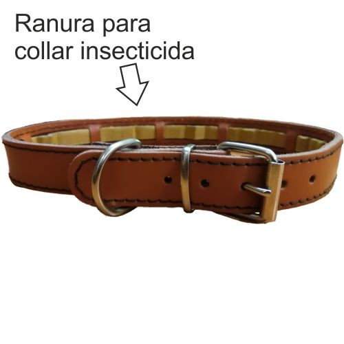 Protect Brown Leather Collar