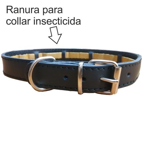 Collar de Cuero Marrón para Perros 55x2.5cm