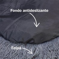 Cama Redonda Suave Gris Oscuro 50cm