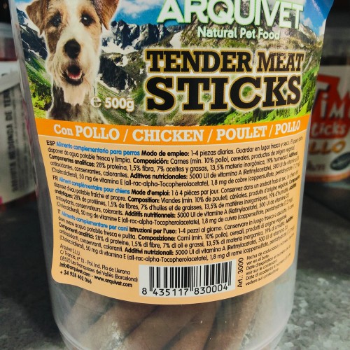 Barritas de Pollo Tender Meat 500g para Perros