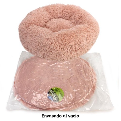 Soft Round Pet Bed Pink 50cm