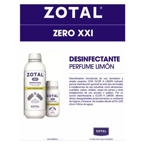 Zotal Zero Lemon Disinfectant 250ml