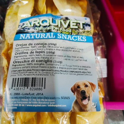 Dehydrated Rabbit Ears Snack for Dogs