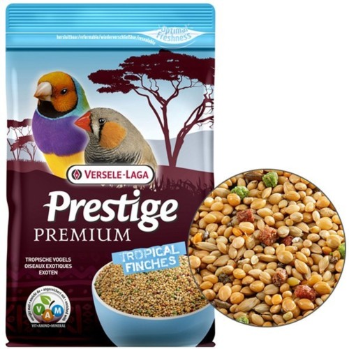 Comida Premium Para Pájaros Exóticos Prestige Tropical 800g