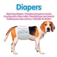 Male Dog Diapers Size M/L 12 Pack