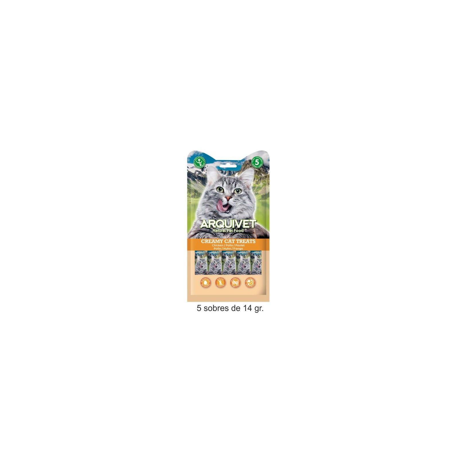 Creamy Chicken Snack for Cats 5 Sachets 14g