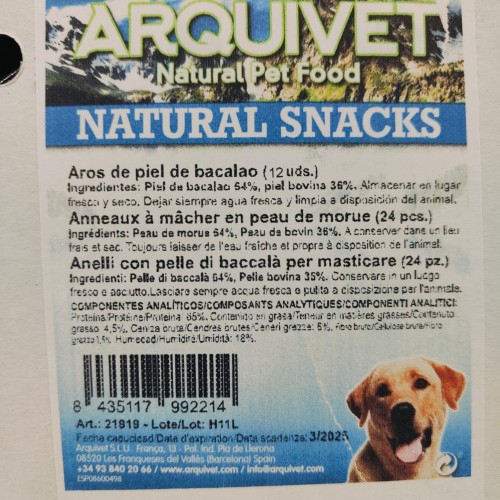 Nutritious Chewy Cod Skin Rings for Dogs 12 Units