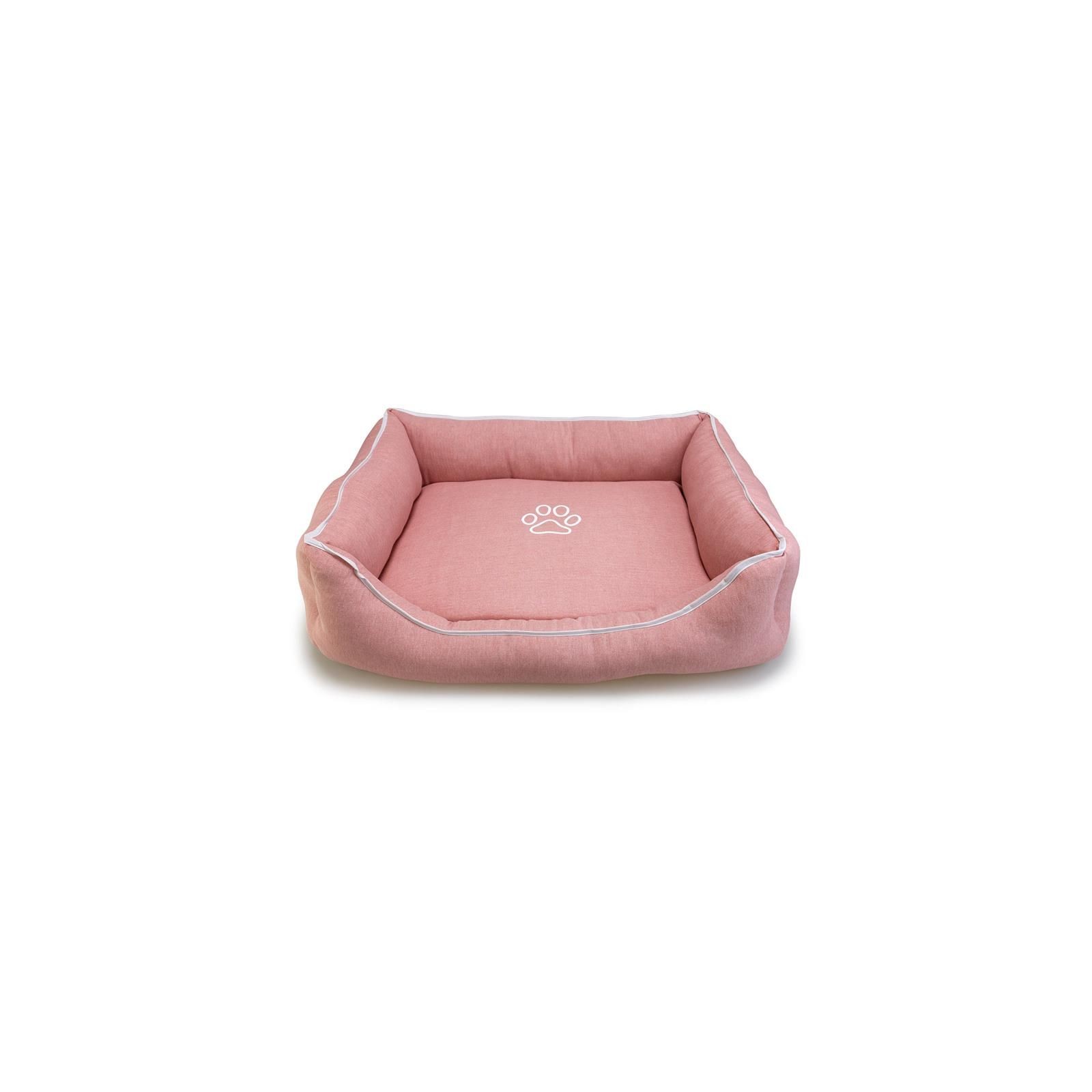 Cama Cuadrada Rosa con Huella 70x55x19cm