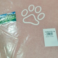 Square Pink Dog Bed with Paw Print 70x55x19cm